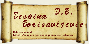 Despina Borisavljević vizit kartica